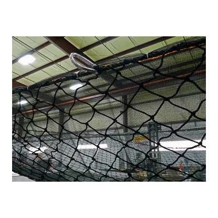 National Tool Grinding US Netting 10'x15' Fall Safety Net with Debris Liner, Black PS1015L